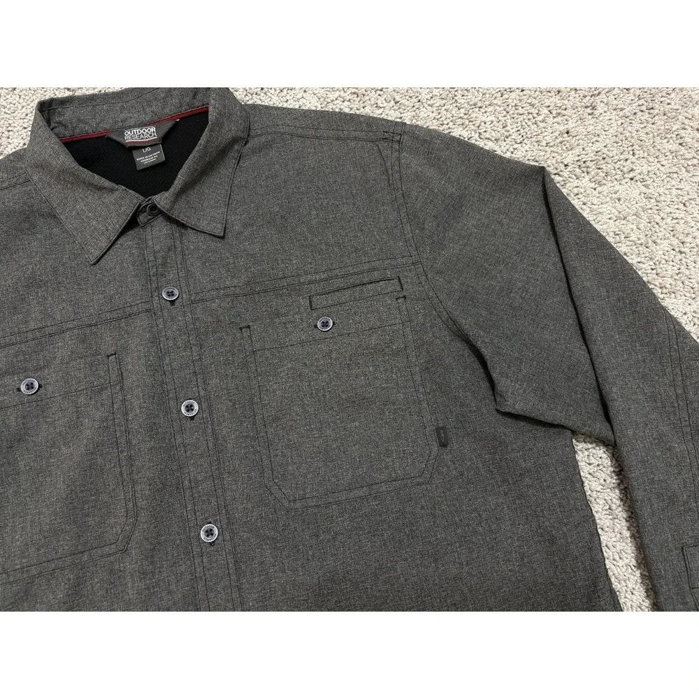 Outdoor Research Shirt Wayward II LS Long Sleeve Button Stretch Gray Mens Large - Picture 5 of 16